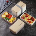 thumbnail image 5 of Original Bento Box Lunch Box Japanese Style 2 Layer Food Containers with Utensils Spoon and Fork Bundle Divider Salad Box for Men Women(White), 5 of 11
