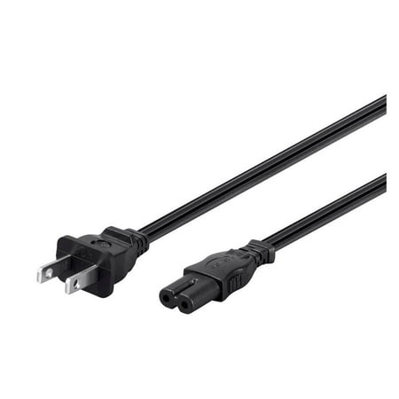 UPC: 0844660076728 | Monoprice 6ft 18AWG AC Power Cord Cable w/o Polarized  10A (NEMA 1-15P to IEC-320-C7)