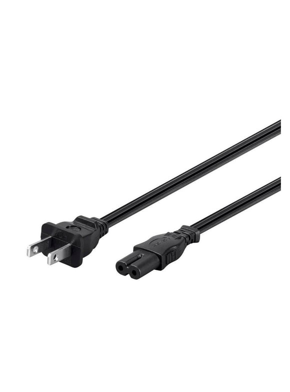 Monoprice 6ft 18AWG AC Power Cord Cable w/o Polarized, 10A (NEMA 1-15P to IEC-320-C7)
