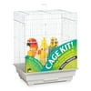 Prevue Pet Products Square Roof White Bird Cage Starter Kit 91320