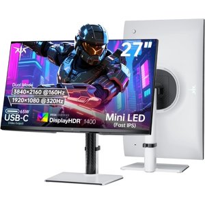 KTC 27 Inch Dual Mode Mini LED Monitor - 4K UHD 160Hz & 1080P FHD 320Hz Gaming Monitor
