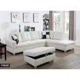 thumbnail image 2 of PonLiving Furniture Wellington Living Room Sectional with Ottoman / Upholstery Color: White, Orientation: Right Hand Facing, 2 of 3