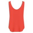 thumbnail image 3 of Only Moment Yoga Athletic Tank Polyester,Spandex Round Neck Women's Sleeveless Short Top Loose Fit Sleeveless Crew Neck Camisole Tops Orange,S, 3 of 7