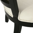 thumbnail image 5 of GDF Studio Delwood Traditional Upholstered Wood and Cane Dining Chairs, Set of 2, Black, Natural Brown, and Cream Fabric, 5 of 9