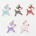 thumbnail image 3 of HOOUN 50 pcs KC Gold Color Alloy Enamel Deer Charms 21X14MM DIY Jewelry Making C20002-Black, 3 of 8