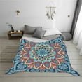thumbnail image 2 of YFYANG Lightweight Warm Flannel Blanket, Abstract Floral Mandala Pattern Throw Blanket for Bed, Sofa, Travel, Camping, 40"x30", 2 of 7