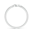 thumbnail image 2 of ANGARA Natural Diamond Criss Cross Heart Promise Ring in 14K White Gold for Women (Size-1mm| Color-G| Clarity-VS2) | April Birthstone, Anniversary, Jewelry Gift for Women | Natural Diamond Ring, 2 of 10