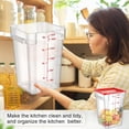 thumbnail image 5 of Square Food Storage Container Polycarbonate Clear Food Container with Lid Commercial Rice Storage with Graduations for Commercial Kitchen, 5 of 10
