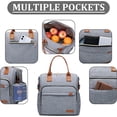 thumbnail image 3 of Shiyou - Sacs à Lunch Gris pour Femmes - Boîte à Lunch Réutilisable Adulte Sac à Lunch, 3 of 4