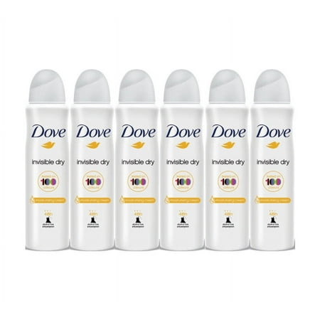 6 Pack Dove Invisible Dry Antiperspirant Deodorant Spray, 150ml