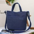 thumbnail image 1 of Bolso de mano para mujer Bolso de mano de lona de moda de gran capacidad Bolso de mensajero sólido (Azul) Sywqhk Para Estrenar, 1 of 6