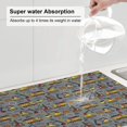 thumbnail image 5 of Yiaed Modern Excavator Print Highly Absorbent Microfiber Kitchen Counter Mat, Dish Drying Pad for Dishes, Utensils, Pots and Pans, Large 18" x 24", 5 of 7