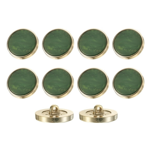 10Pack Round Button, 25mm/1" Resin Decorative Pattern Button, Dark Green