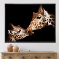thumbnail image 2 of Designart 'Close UP Of Two Giraffes Kissing II' Farmhouse Framed Canvas Wall Art Print, 2 of 5