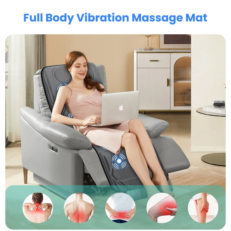 Snailax Full Body Massage Mat with Heat, Gray photo 5