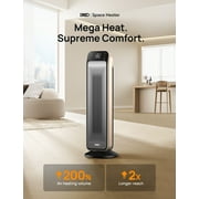 Dreo Space Heater Indoor, 25 11.5ft/s Fast Portable Room Heater with Remote and Thermostat, 3 Modes, Overheating & Tip-Over Protection, Electric Heaters for Indoor Use Large Room, Bedroom, Office