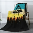 thumbnail image 3 of XMXT Flannel Warm Throw Blanket, Alien Spaceship Silhouette Bedroom Decor Blankets for Bed Couch Living Room, 50 x 70 inches, 3 of 9