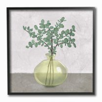 Stupell Industries Plant In Vase Grey Neutral Design Framed Wall Art by Ziwei Li