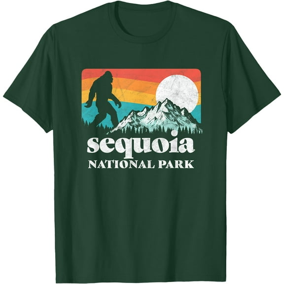 Sequoia National Park California Bigfoot Mountains Unisex T-Shirt for Men Women Kids Toddler