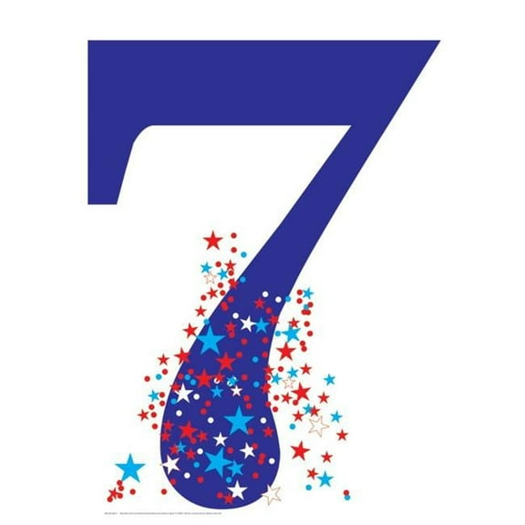 Number 7 Life-Size Cardboard Stand-Up