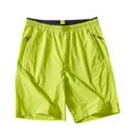 thumbnail image 2 of pstuiky Pantalones cortos para hombre, Pantalones cortos casuales holgados de color liso con cremallera, bolsillo, cordón y cintura elástica para hombre Pantalones cortos de entrenamiento, 2 of 6
