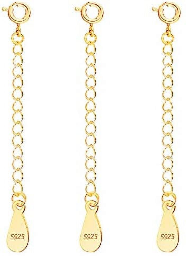  Necklace Extender, 12 PCS Chain Extenders for Necklaces,  Premium Stainless Steel Jewelry Bracelet Anklet Necklace Extenders(Gold),  Length: 1 2 3 4 5 6, by UUBAAR : Clothing, Shoes & Jewelry