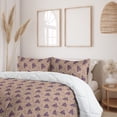 thumbnail image 2 of Ambesonne Ethnic Down Alternative Quilt Comforter, Traditional Triangle Stripes, Queen, Dimgray Indigo Eggshell, 2 of 5