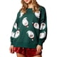 thumbnail image 1 of Lucakuins Sudadera con cuello redondo para mujer, holgada, con estampado de lentejuelas de Papá Noel, manga larga, para Navidad Lucakuins moda, 1 of 3