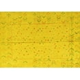 thumbnail image 1 of Ahgly Company Machine Washable Indoor Rectangle Abstract Yellow Modern Area Rugs, 5' x 7', 1 of 4