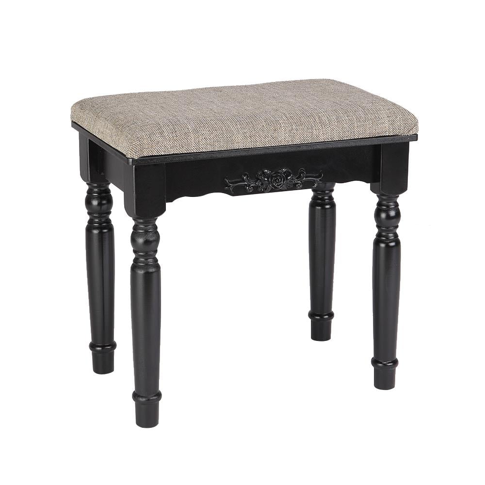 UBesGoo Vanity Stool Makeup Bench Dressing Stools for Wood Legs,Padded Cushioned Chair Piano