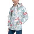 thumbnail image 2 of Sikiie Tropical Flamingo Youth Hoodie Sweatshirt Pullover Hooded Classic Casual Essentials Hoodiefor Boys Girls Kids -X-Large, 2 of 6