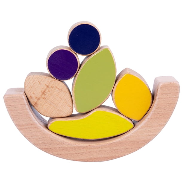 Juguetes apilables de madera Souptoys, juegos de bloques apilables, juguetes de rompecabezas, bloques de equilibrio, arqueado