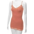 thumbnail image 4 of Bozzolo Women Junior & Plus Adjustable Spaghetti Strap Lace Trim Tunic Tank Top Camisoles, 4 of 5