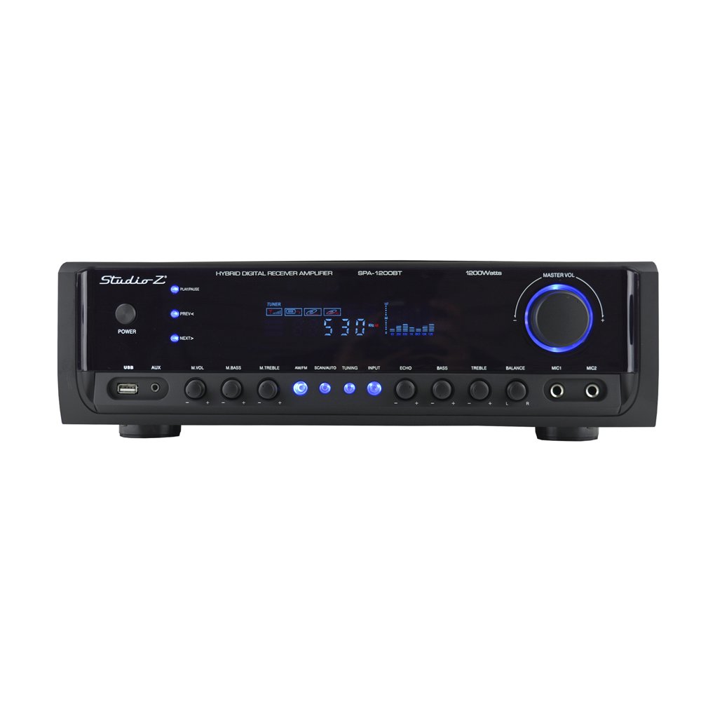 Studio Z SPA1200BT Digital Home Audio Hybrid Radio Receiver 2 Channel