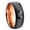 Black And Rose Gold, variant on Celtic Zelda Triforce Black High Polish Dome Tungsten Men Ring 10MM