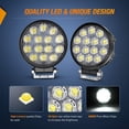 thumbnail image 4 of Luz de inundación redonda LED Pods Nilight de 4,5 pulgadas, 42 W, 4200 lúmenes, 4 of 9