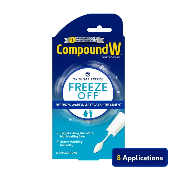 Compound W Freeze Off Wart Remover, Common and Plantar Warts Removal, 8 Applications