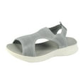 thumbnail image 2 of Clear Sandals for Women, Women Solid-Color Casual Fashionable Hollow Low-Heel Sandals, 2 of 6