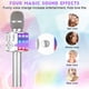 thumbnail image 4 of Micrófono inalámbrico Bluetooth de karaoke para Android/iOS, con función de grabación y luces LED danzantes, portátil, plateado, 4 of 5
