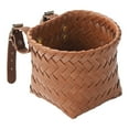 thumbnail image 3 of Clearance! Haidf Kids Bike Basket Front, Handwoven Rattan Bike Basket with Adjustable Leather Straps, Toddler Bike Basket for Boys Girls, Wicker Bike Basket, Bicycle Basket, 4.72 Inch, Brown, 3 of 10