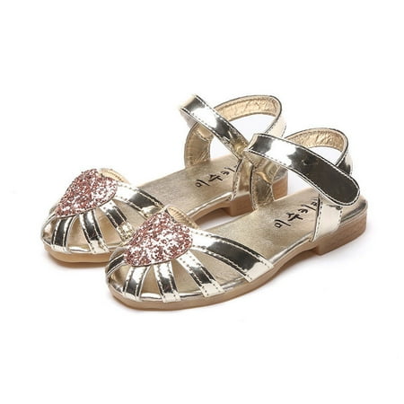 

Gwiyeopda Toddler Little Girl Princess Kid Shoes Dance Party Dress Flat Sandals Summer Shoes