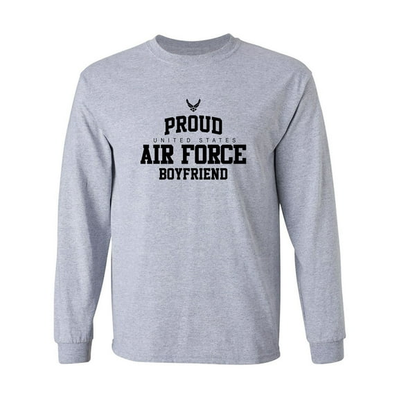 Proud Air Force BOYFRIEND Adult Long Sleeve T-shirt
