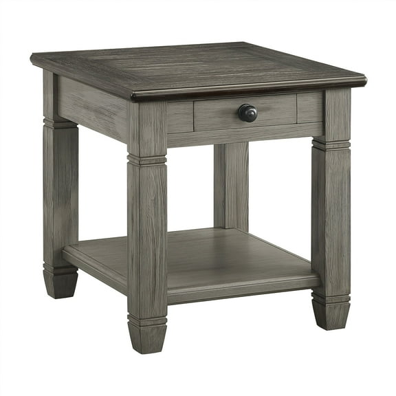 OakvillePark Bedos End Table, Coffee/Antique Gray