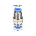 thumbnail image 2 of Push to Quick Air Connect Fittings Bulkhead Union 8mm Tubing OD 2Pcs, 2 of 5