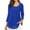 Blue, variant on gakvbuo 3/4 Tunic Tops For Women Flowy Tops Sparkling Bronzing Dressy Blouses Shirts Ruffle Top Chiffon Blouses Casual Loose Crew Neck Work Tunic Shirts