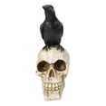 thumbnail image 5 of Myth and Legends Black Odin Raven Crow Perching On Skull Decorative Figurine, 5 of 9