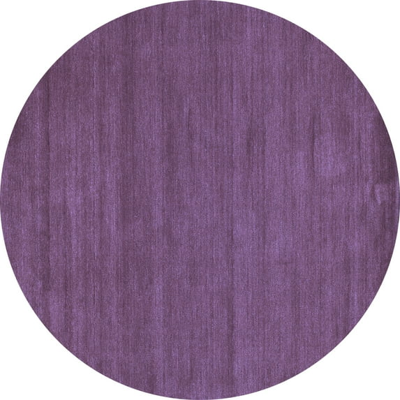 Ahgly Company Indoor Round Abstract Blue Contemporary Area Rugs, 4' Round