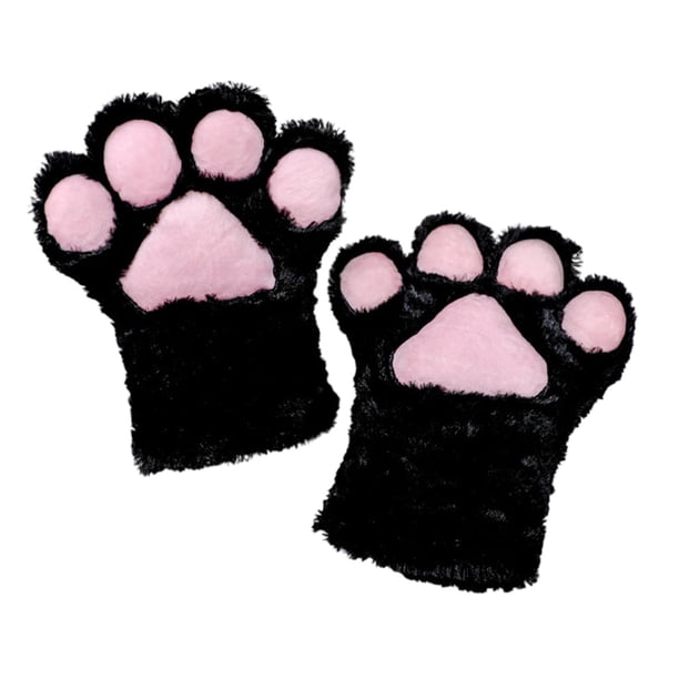 Guantes Guantes de medio Franela suave y cálida de Pv para rendimiento Cumpleaños Guantes Negro Zulema Guantes de medio dedo