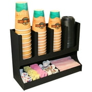 Coffee or Solo Cup and Lid Holder Dispenser and Condiment and Kcup coffee pod Holder Organizer, CL-TRAY4