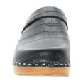 thumbnail image 3 of BJORK Maja Open Back Wood Leather Clogs (Black Croco - EU36), 3 of 9